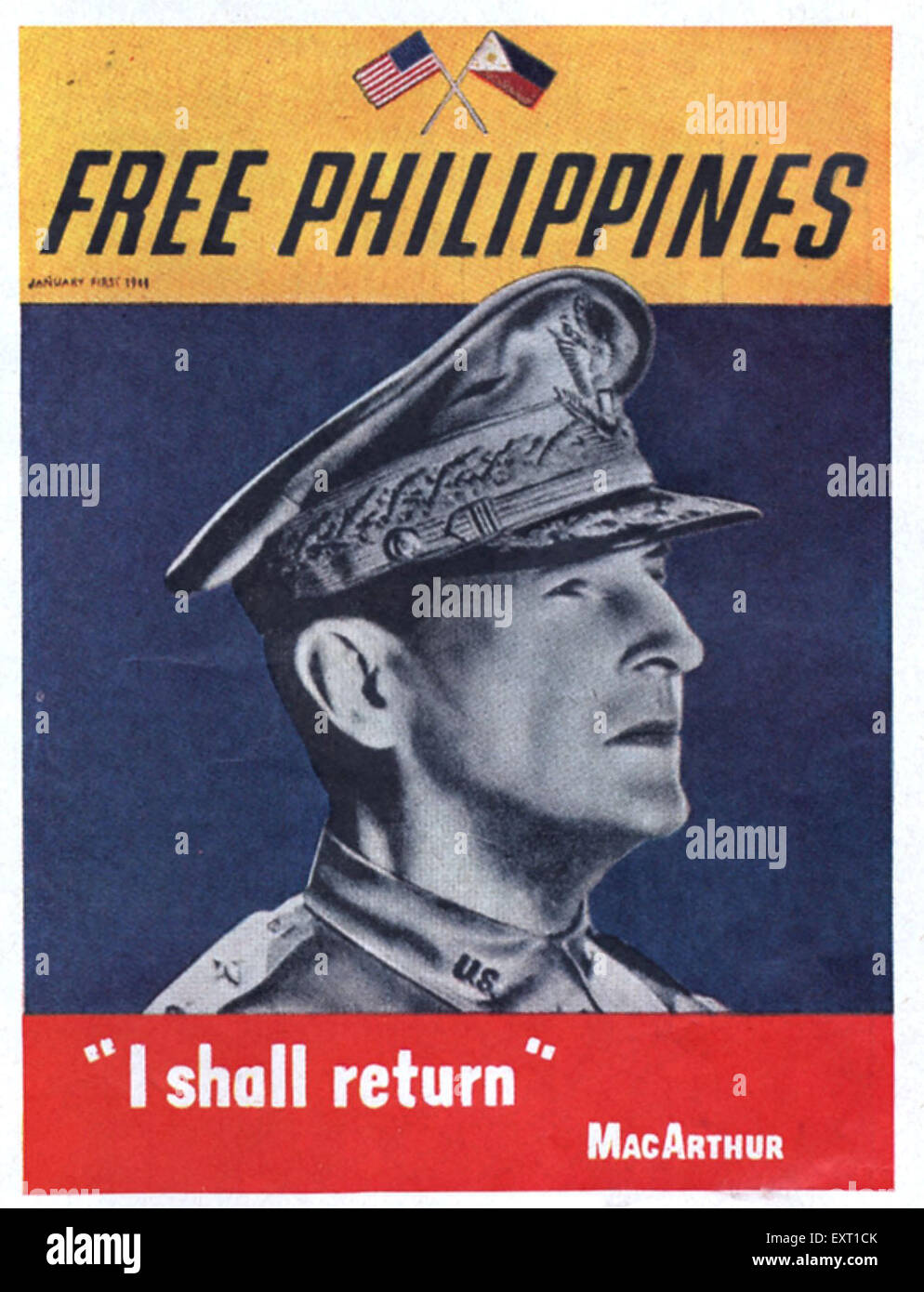 1950er Jahren USA General Macarthur Magazin Anzeige Stockfoto