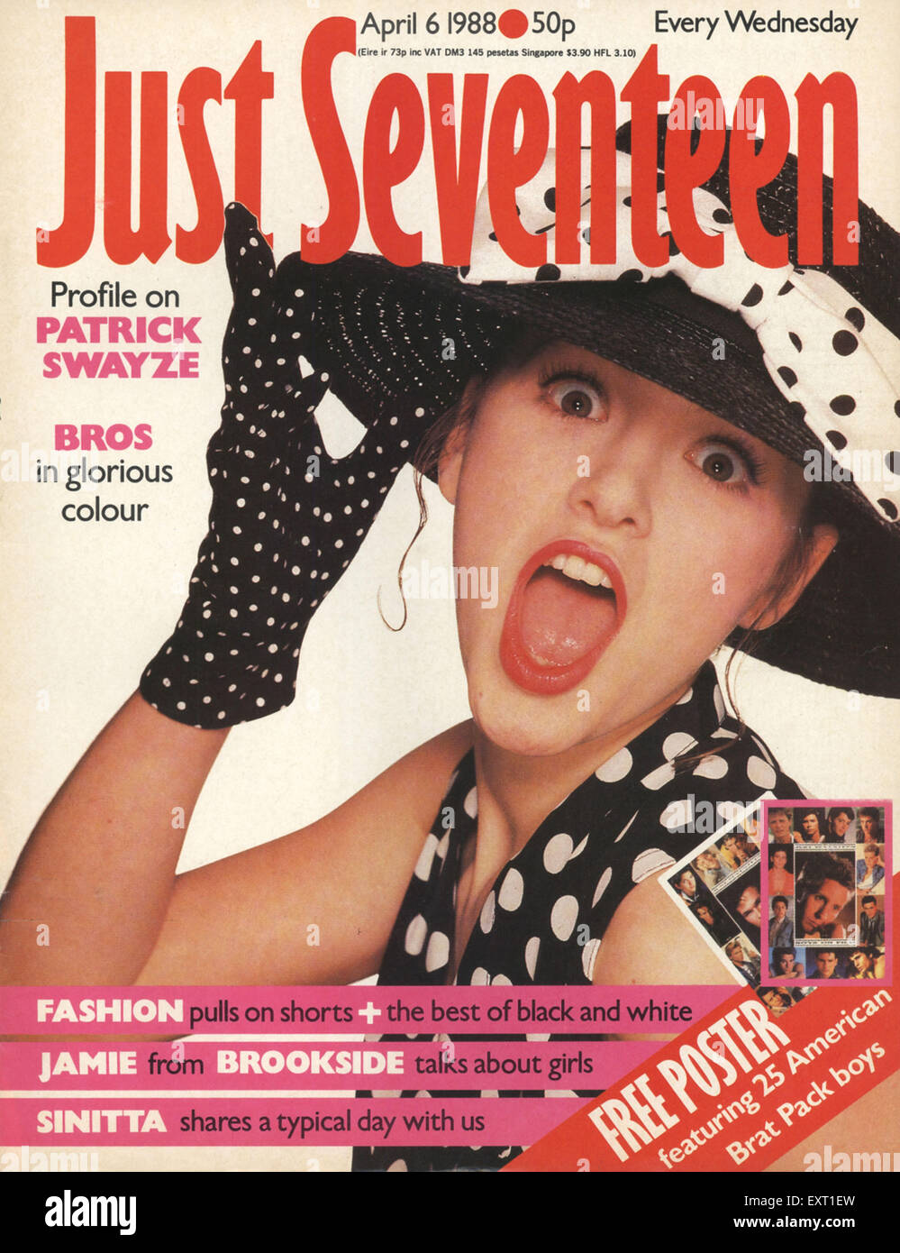 1980er Jahre UK nur Seventeen Magazin-Cover Stockfotografie - Alamy