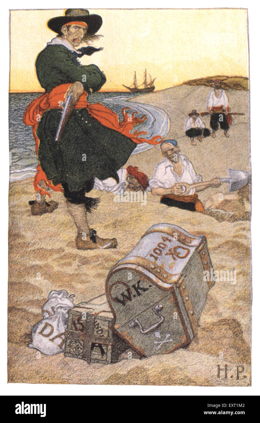1900 s UK Piraten buchen Platte Stockfoto