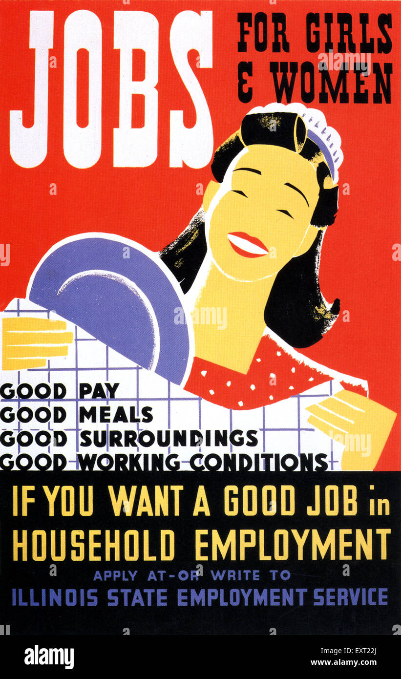 1940er Jahren USA Bundesrepublik Kunstprojekt, Chicago Poster Stockfoto