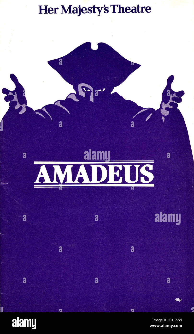 1980er Jahre UK Amadeus Plakat Stockfoto