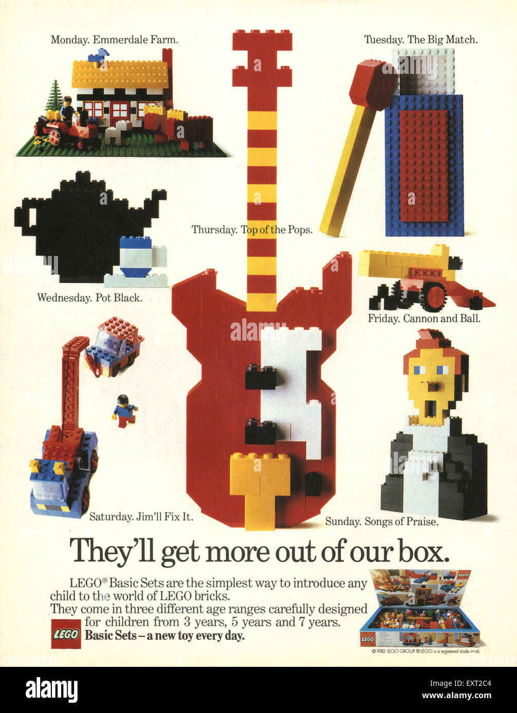 1970er Jahre UK Lego Magazin Anzeige Stockfoto