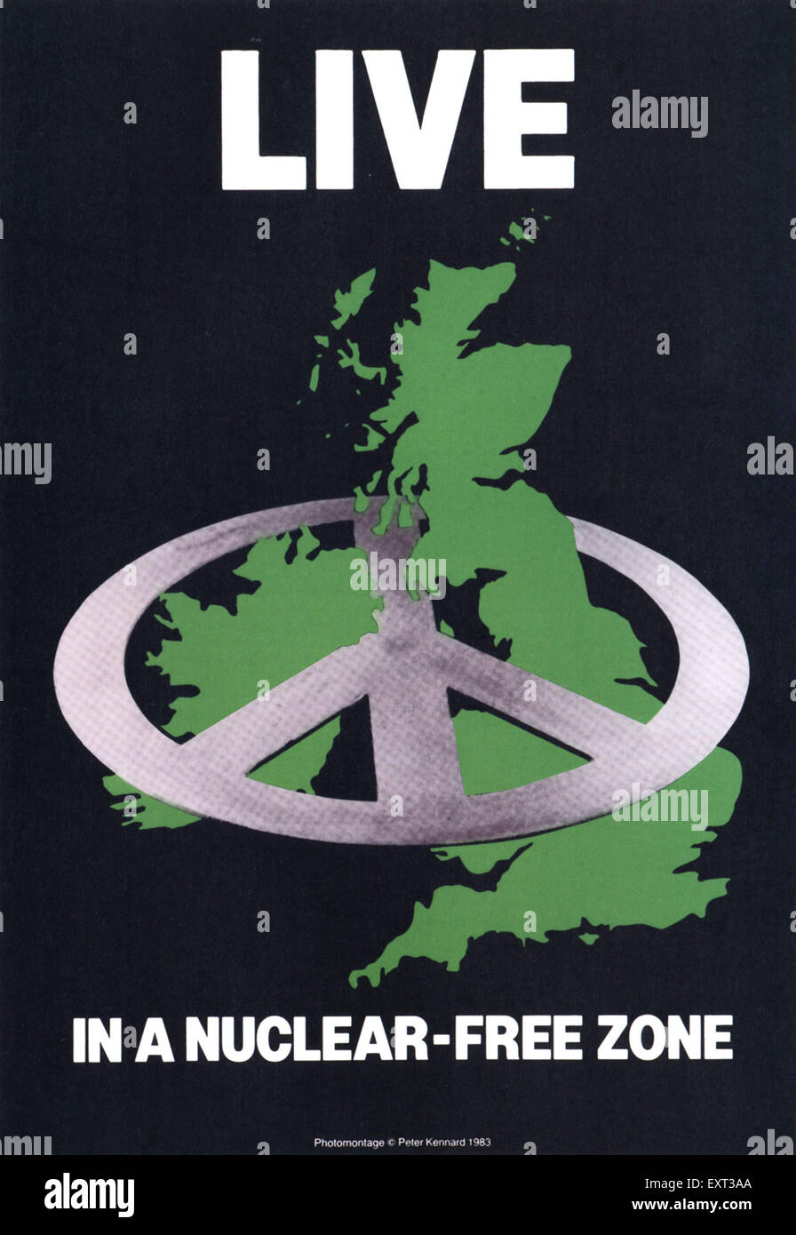 1980er Jahre UK CND Poster Stockfoto