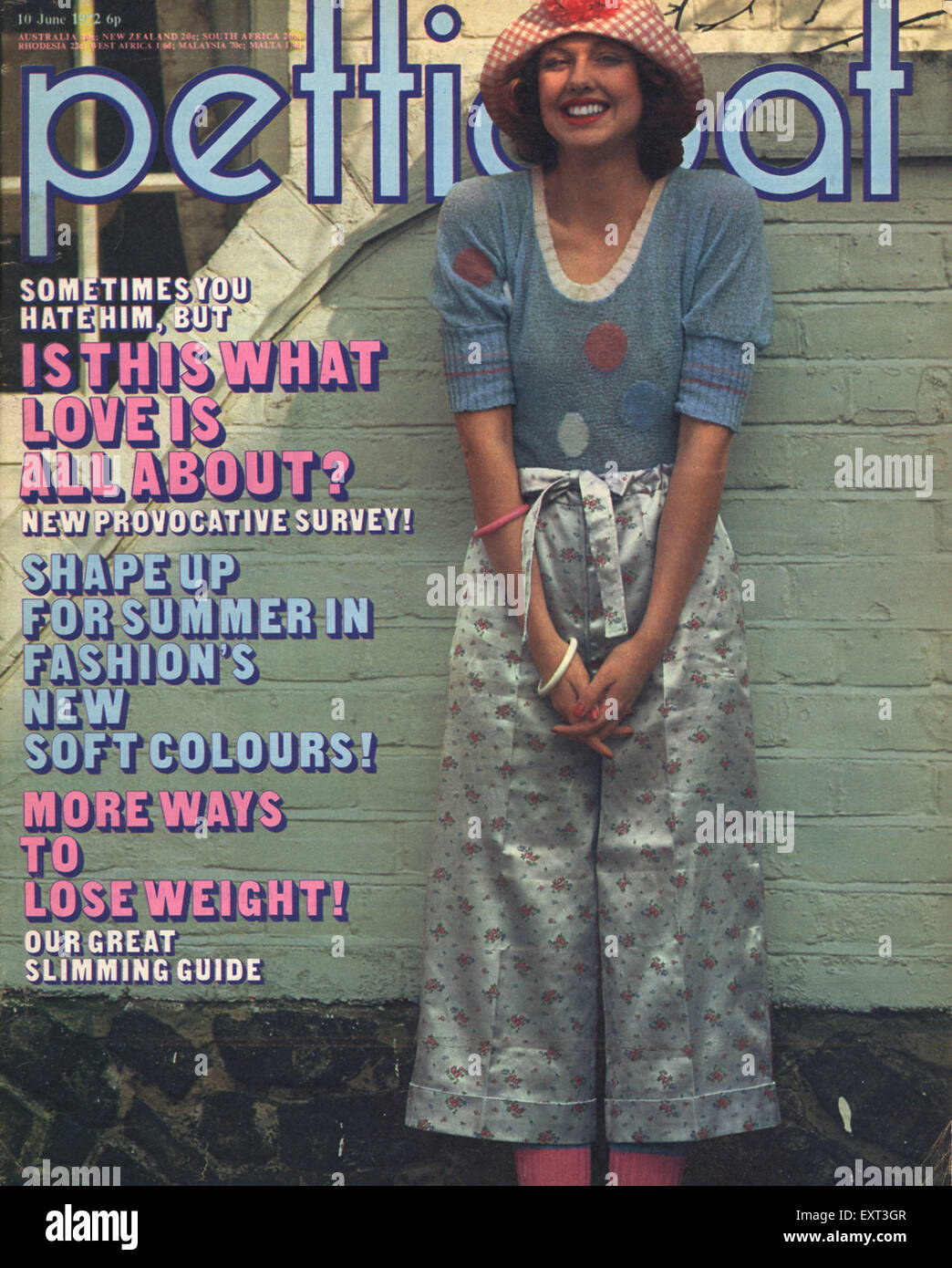 1970er Jahre UK Petticoat Magazin-Cover Stockfoto