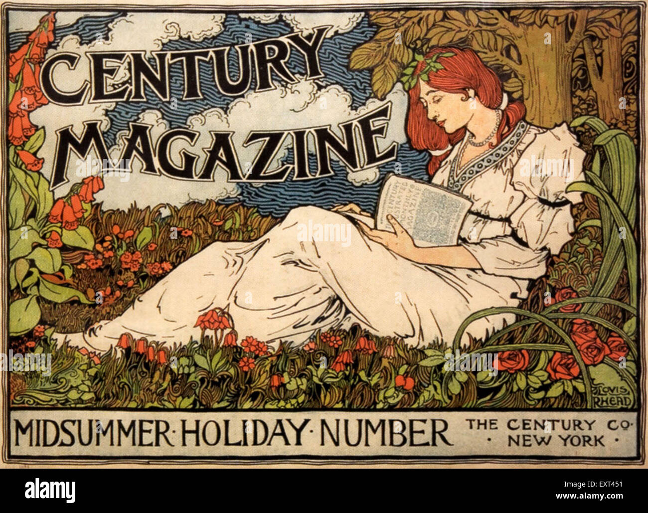 1890er Jahren USA die Jahrhundert-Zeitschrift-Anzeige Stockfoto