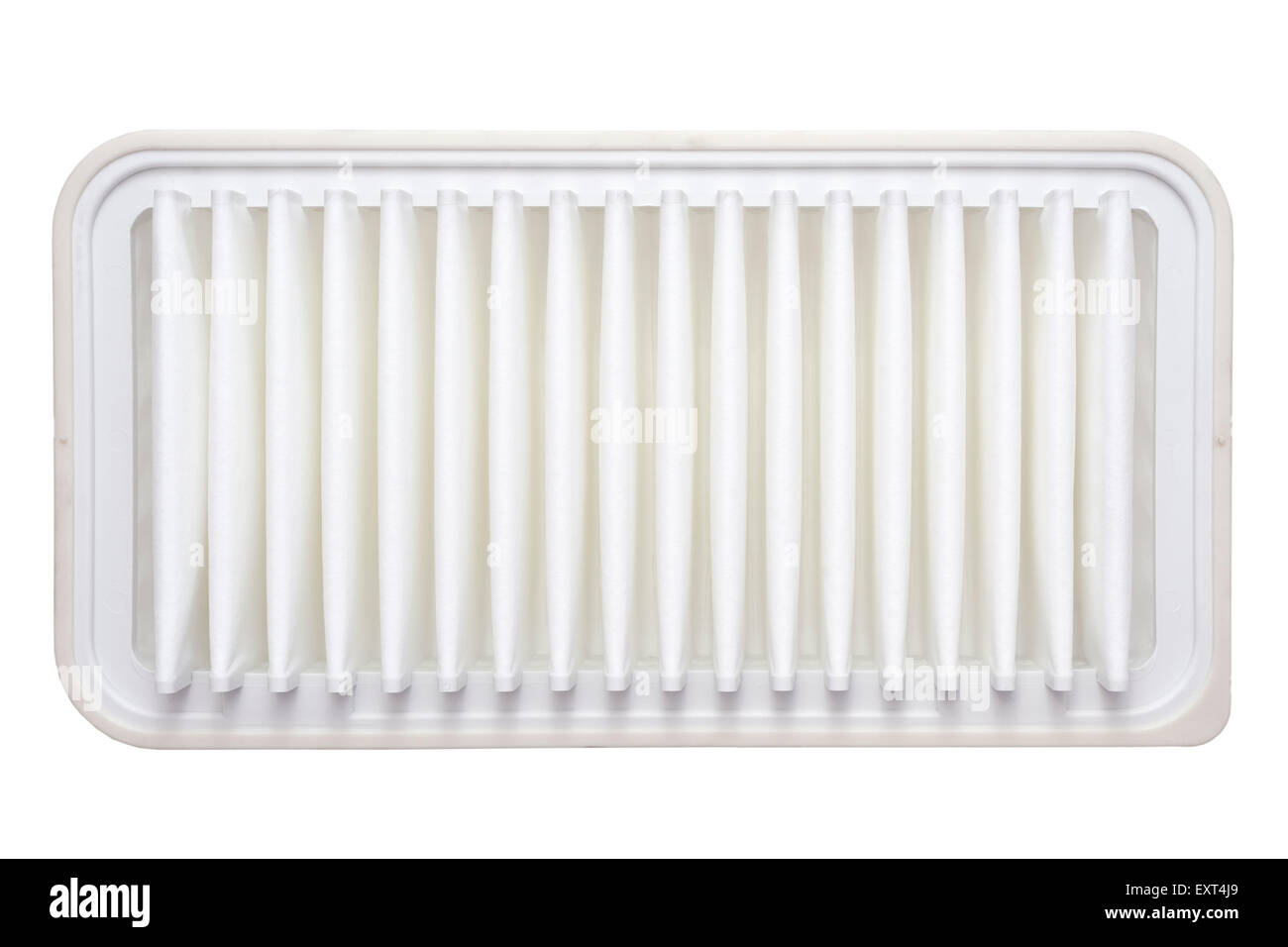 saubere Fahrzeuge Luftfilter isoliert auf weiss Stockfoto