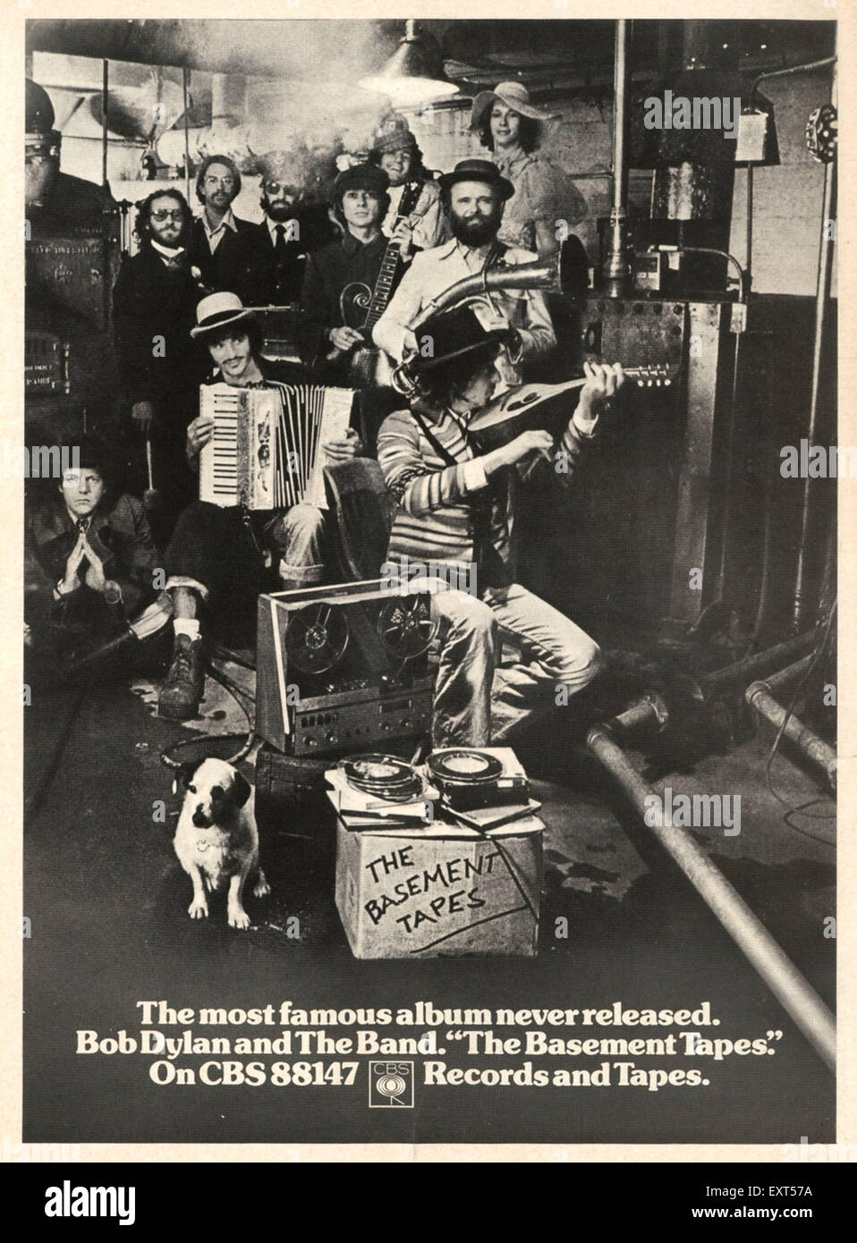 1970er Jahre UK Bob Dylan die Band Album Cover Stockfoto