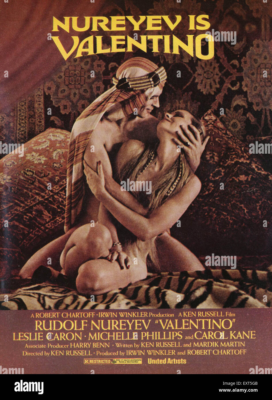 1970er Jahre UK Valentino Filmplakat Stockfoto