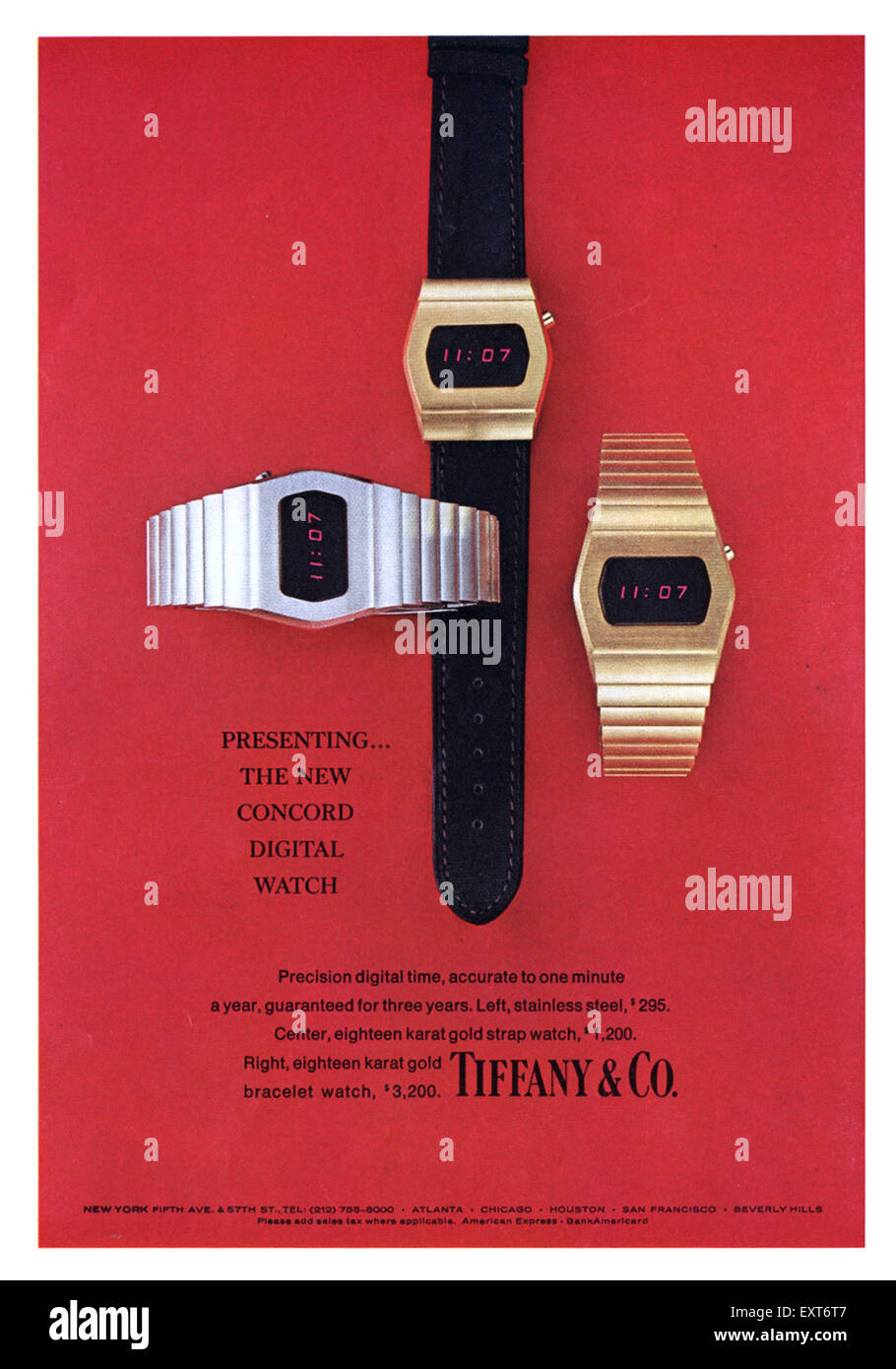 1970er Jahren USA Tiffany und Co Magazin Anzeige Stockfoto