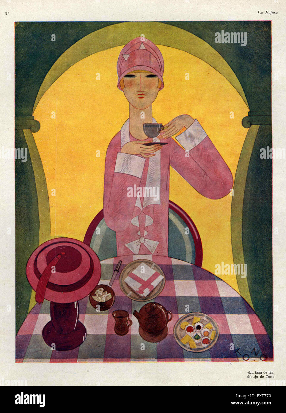 1920er Jahren Spanien Art-Deco-Magazin Platte Stockfoto