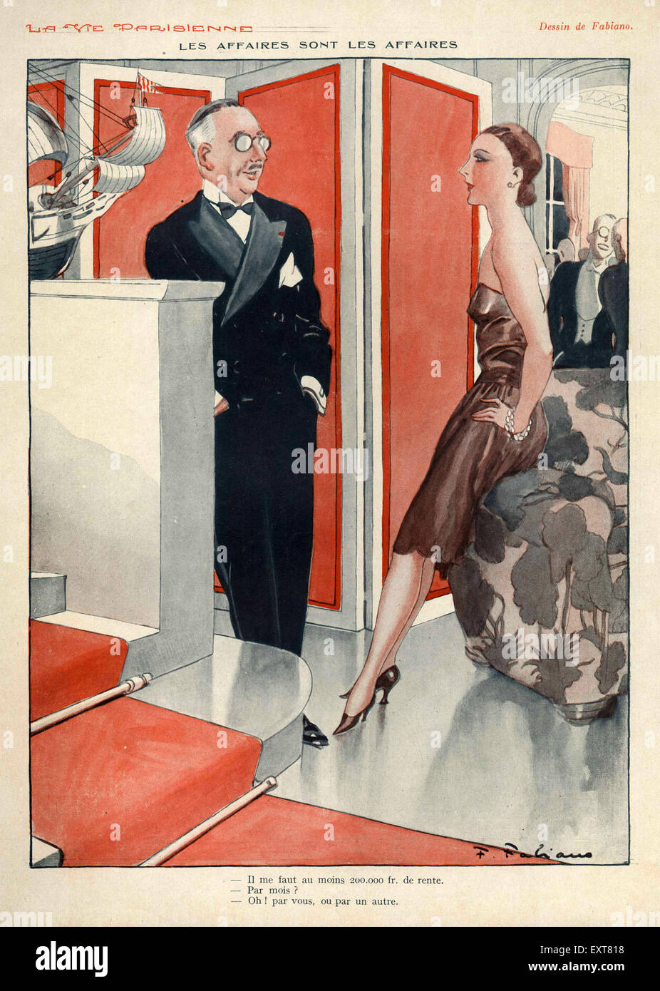1920er Jahren Frankreich La Vie Parisienne Magazin Platte Stockfoto