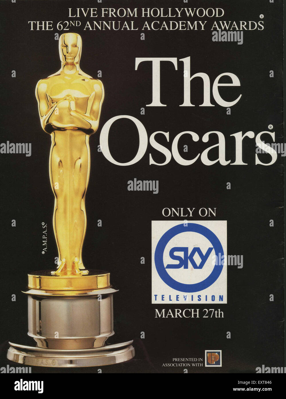 Anzeige der 1990er Jahre britischen Sky TV-Magazin Stockfoto