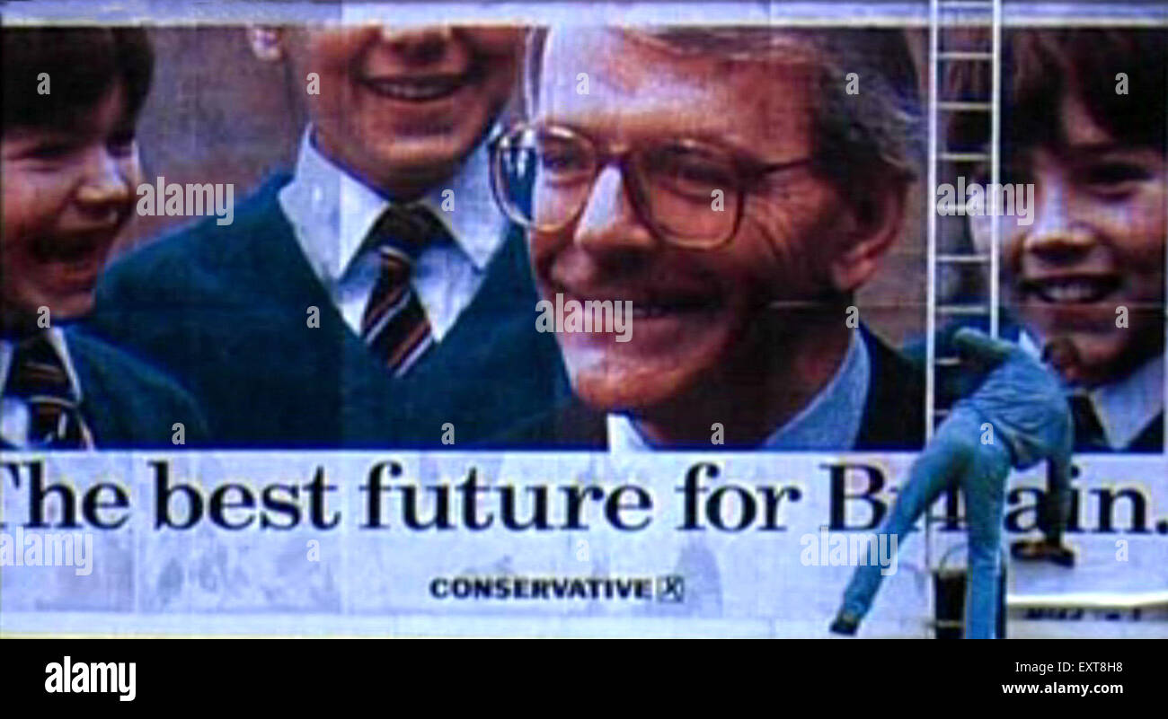 Britische konservative Partei TV-Spot (greifen) Stockfoto