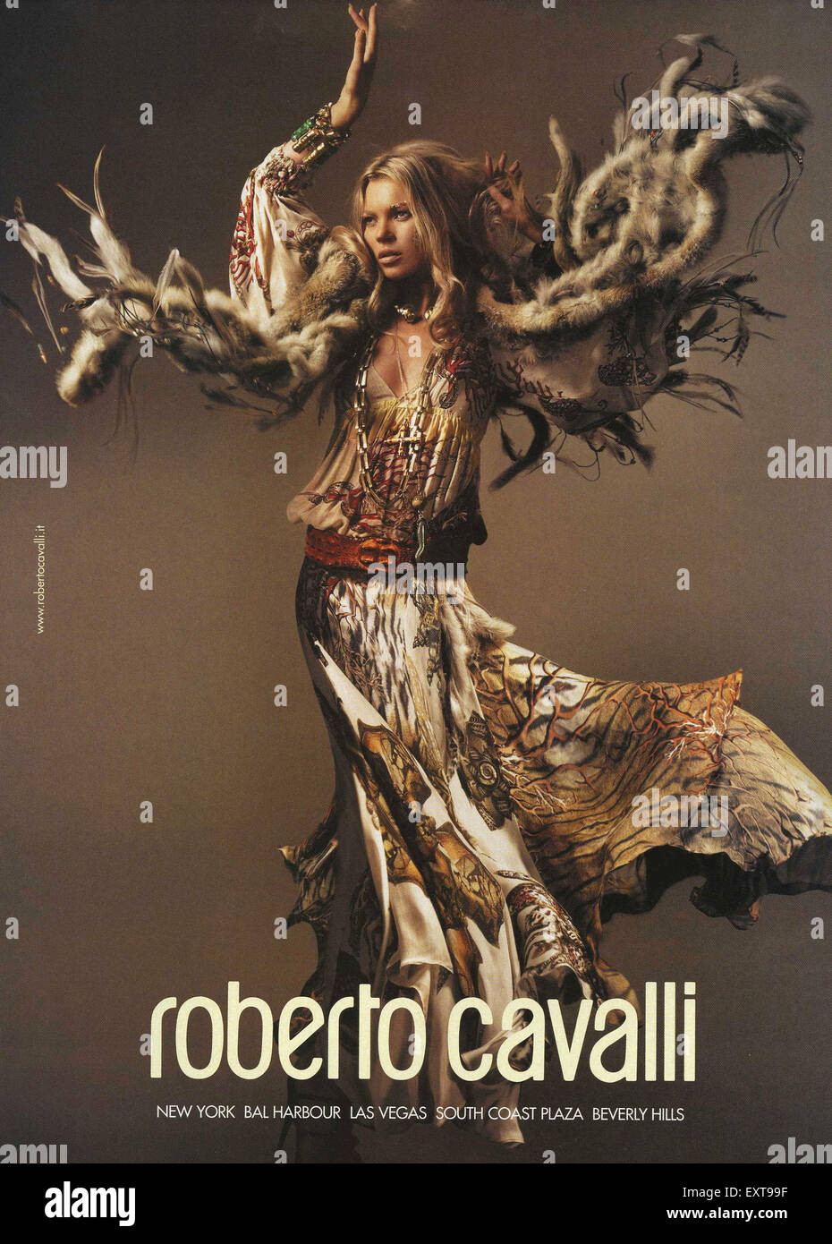 2000er Jahre UK Roberto Cavalli Magazin Anzeige Stockfoto