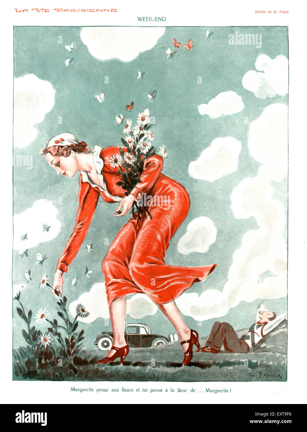 1920er Jahren Frankreich La Vie Parisienne Magazin Platte Stockfoto