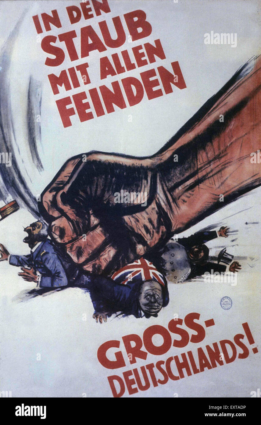 1940er Jahren Deutschland deutsche Propaganda Poster Stockfoto