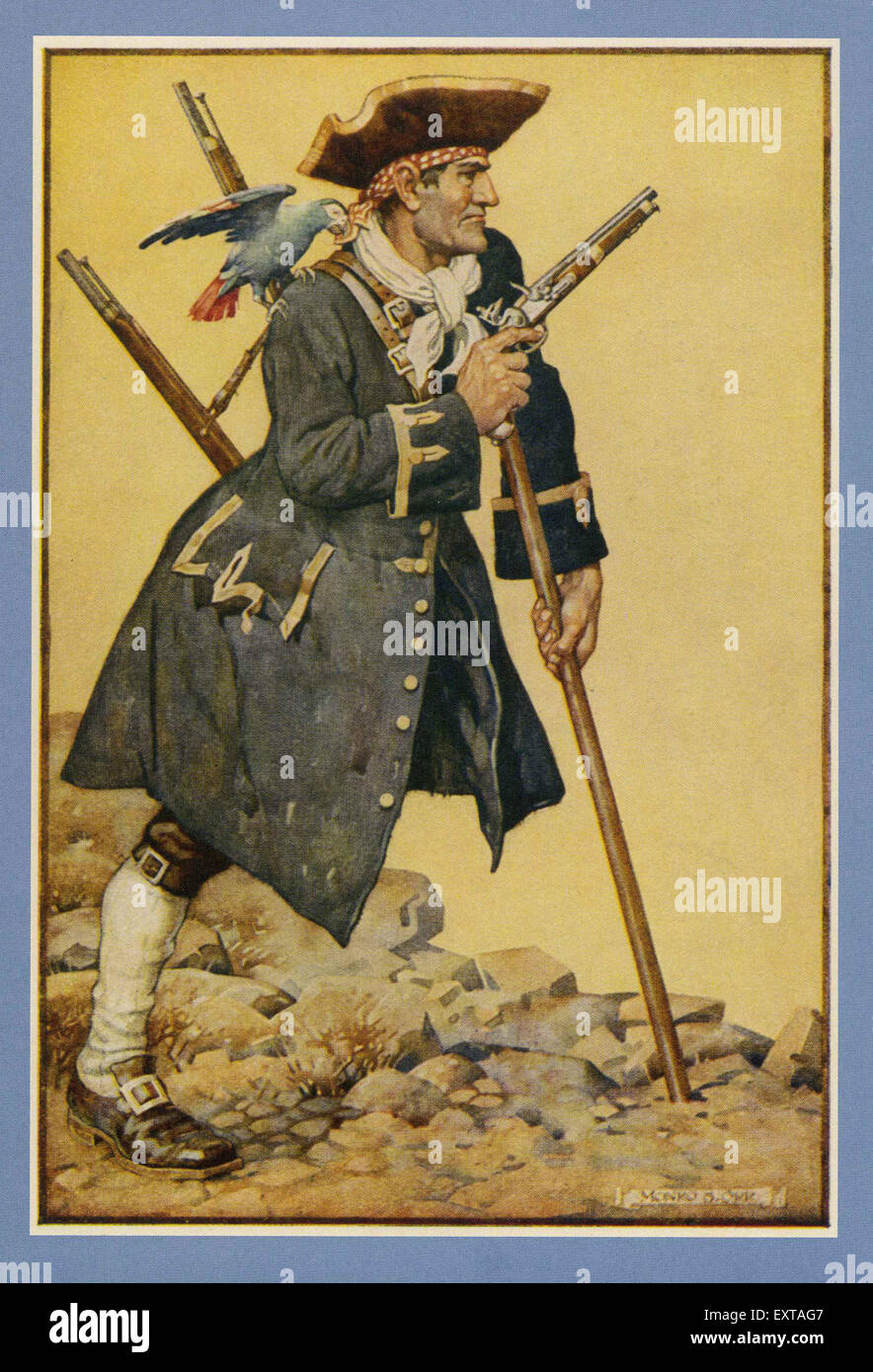 1930er Jahre UK Piraten buchen Platte Stockfoto