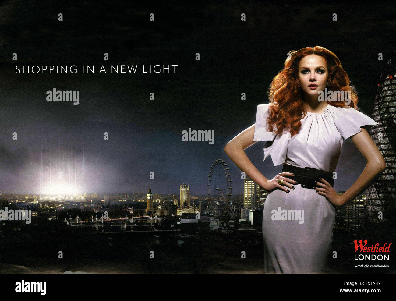 2000er Jahre UK Westfield Magazin Anzeige Stockfoto
