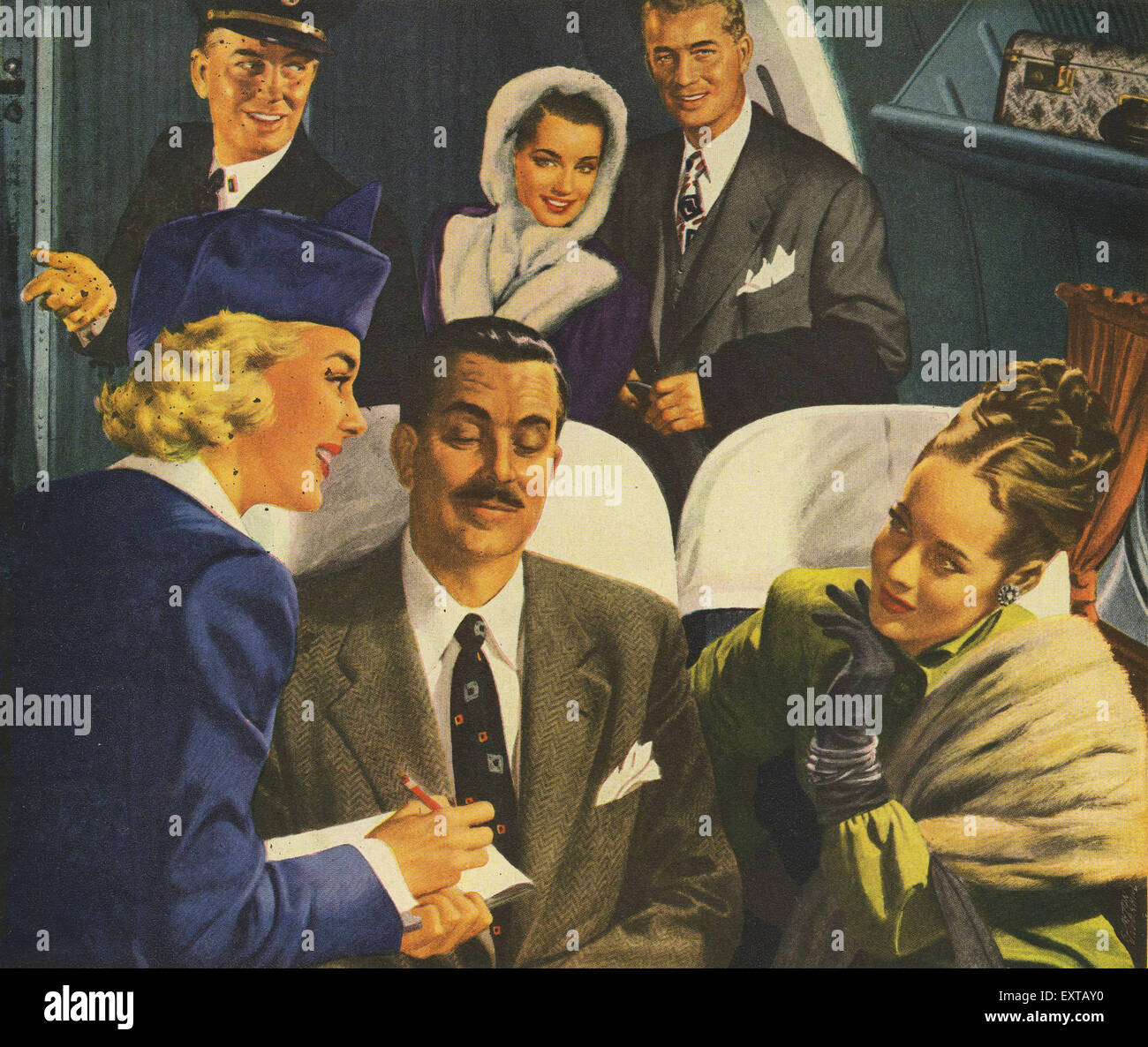 1930er Jahren USA Pan American World Airways Magazine Anzeige (Detail) Stockfoto