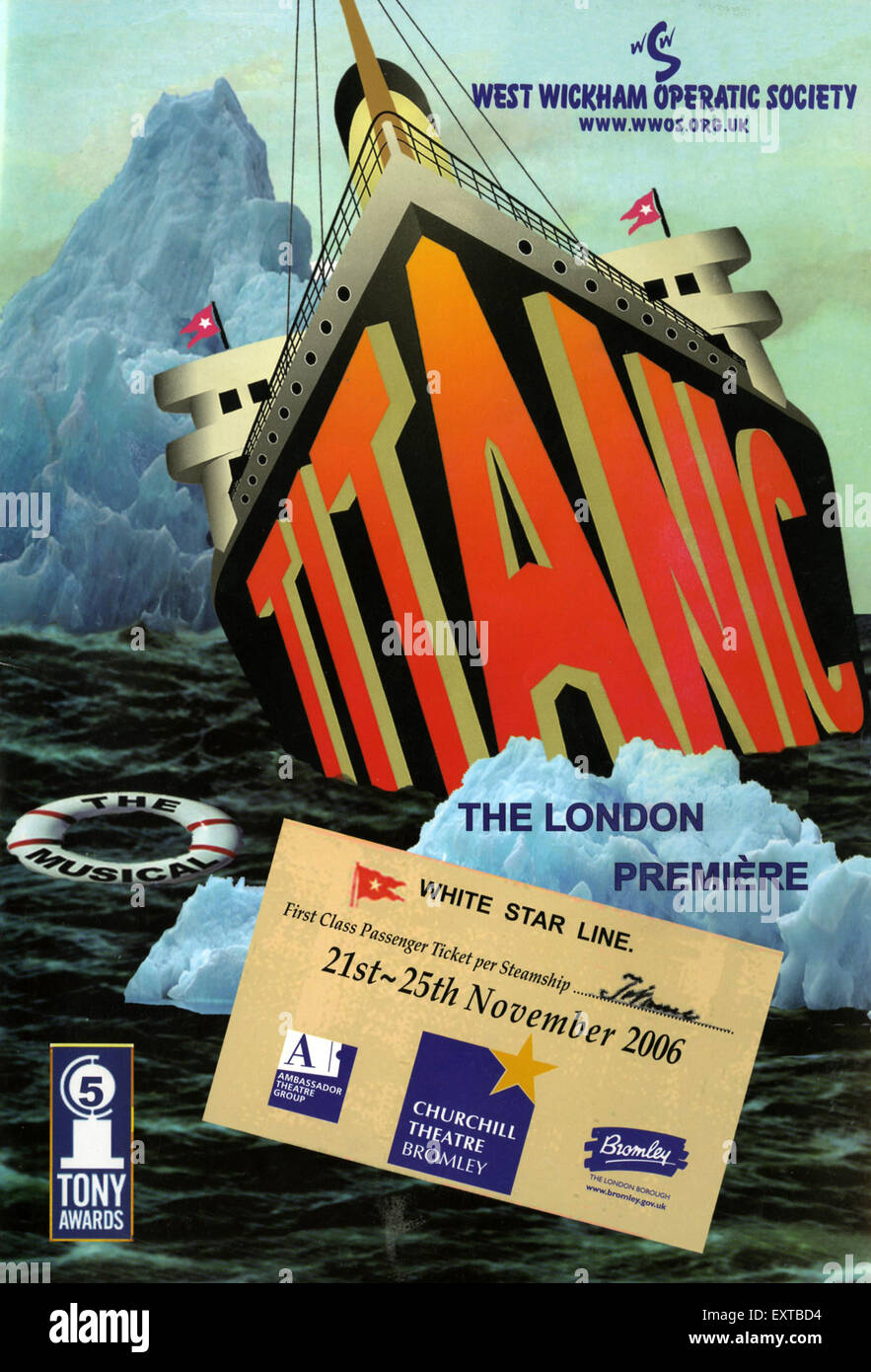 2000er Jahre UK Titanic Poster Stockfoto