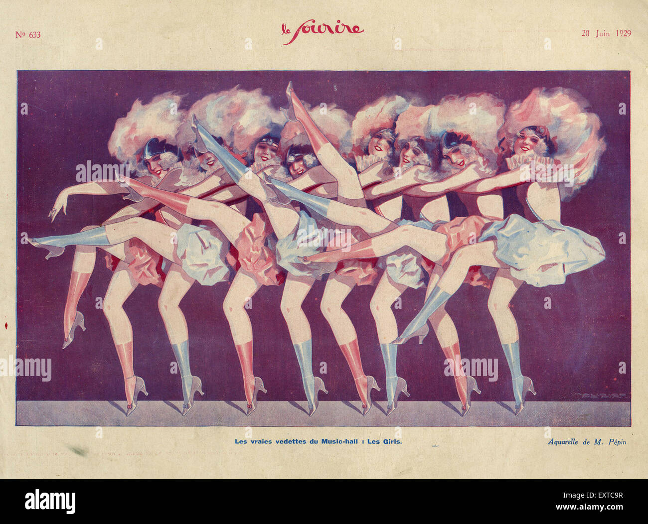 1920er Jahren Frankreich Le Sourire Magazin Platte Stockfoto