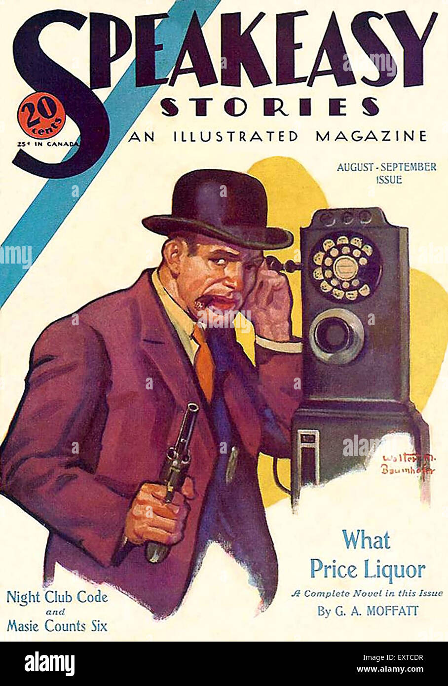 1930er Jahren USA Speakeasy Geschichten Magazine Cover Stockfoto
