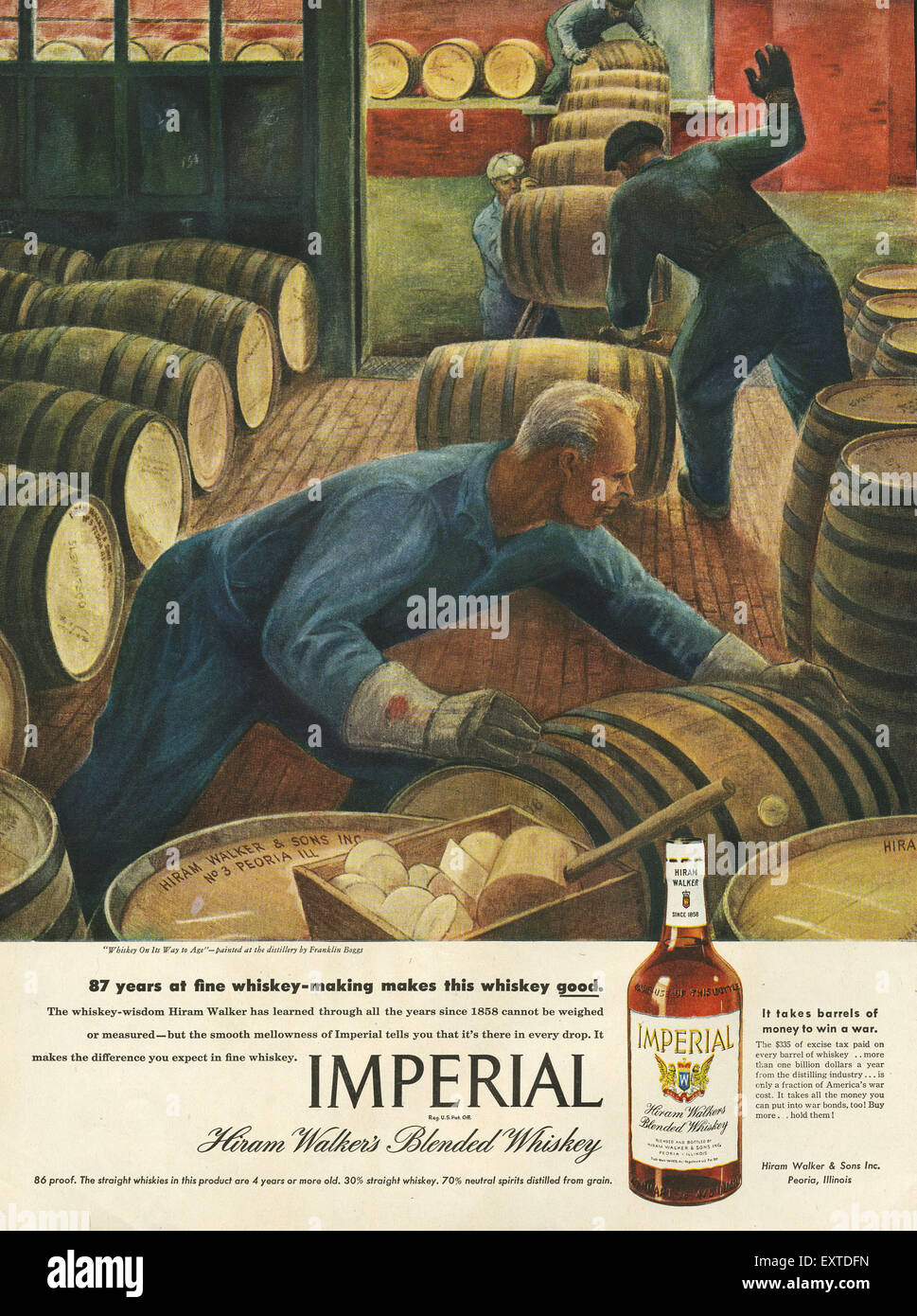 1940er Jahren USA imperiale Magazin Anzeige Stockfoto