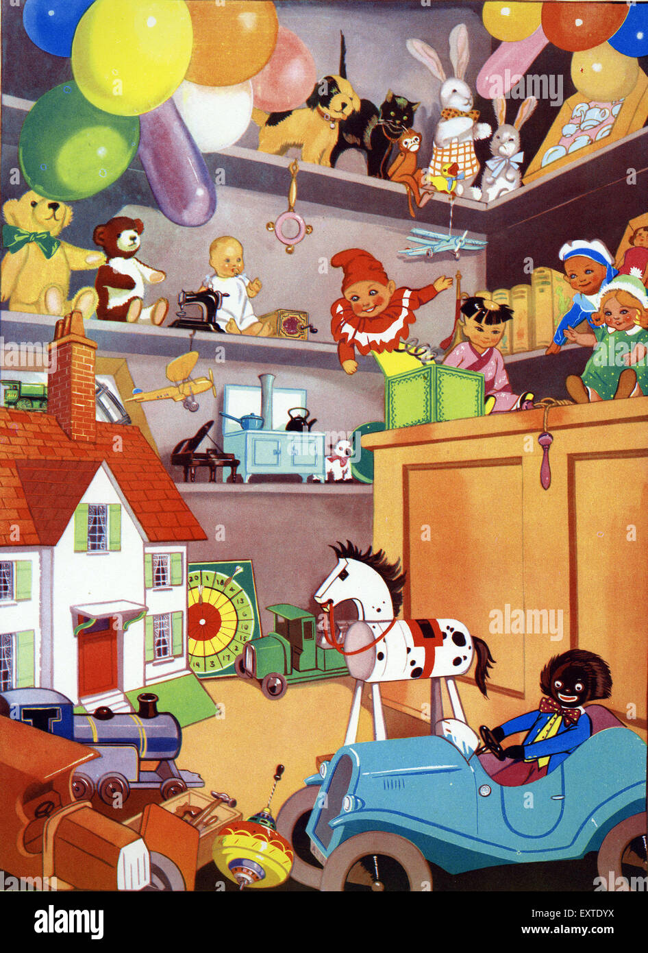 1950er Jahre UK Vorschule Illustrationen buchen Platte Stockfoto