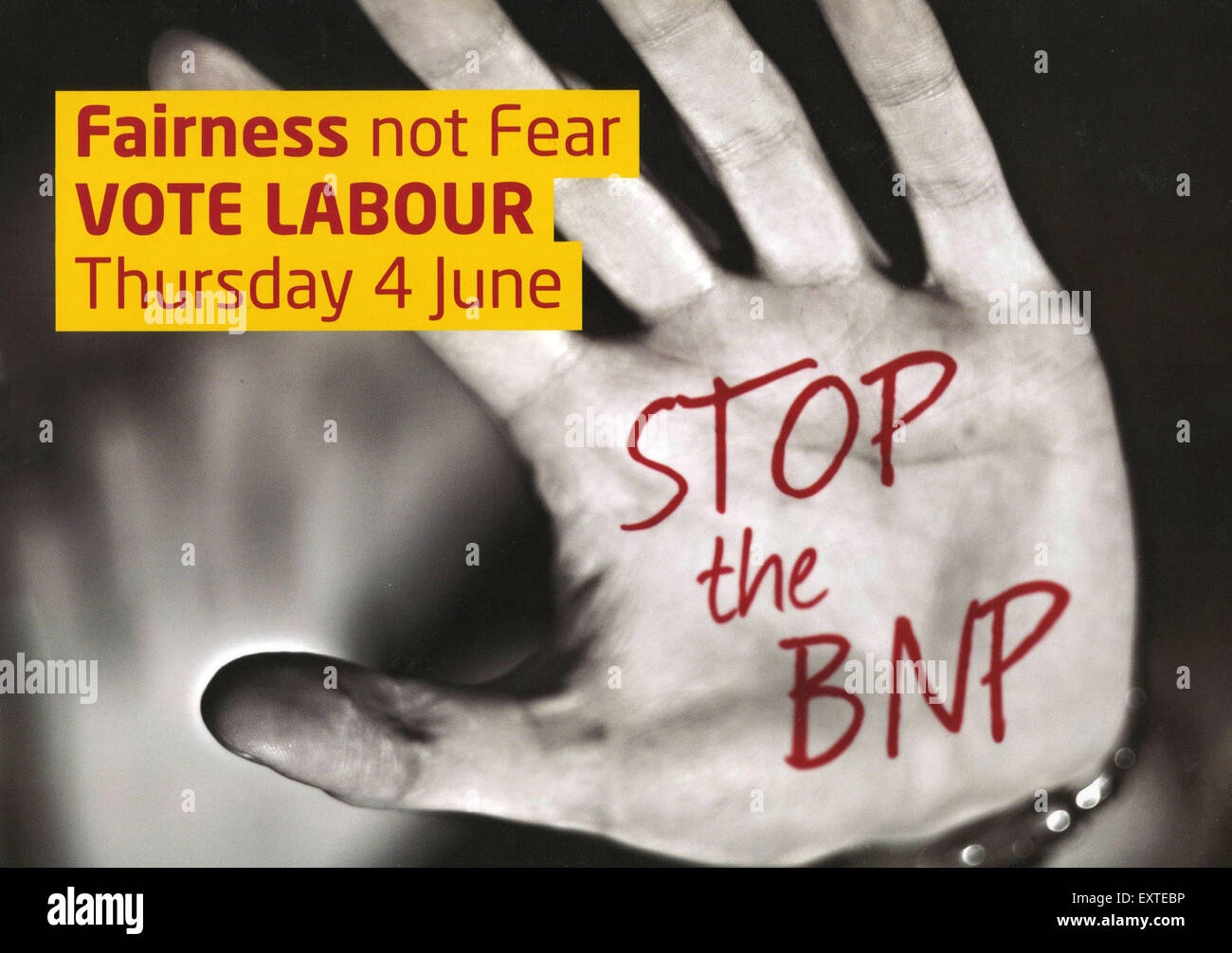 2000er Jahre britische Labour Party Poster Stockfoto