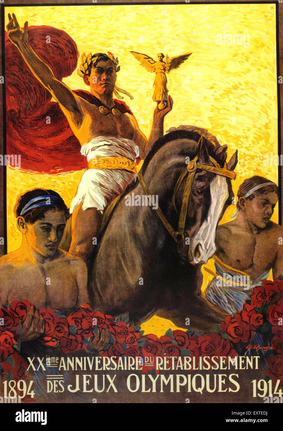 1910er Jahre Schweiz Olympia Poster Stockfotografie Alamy