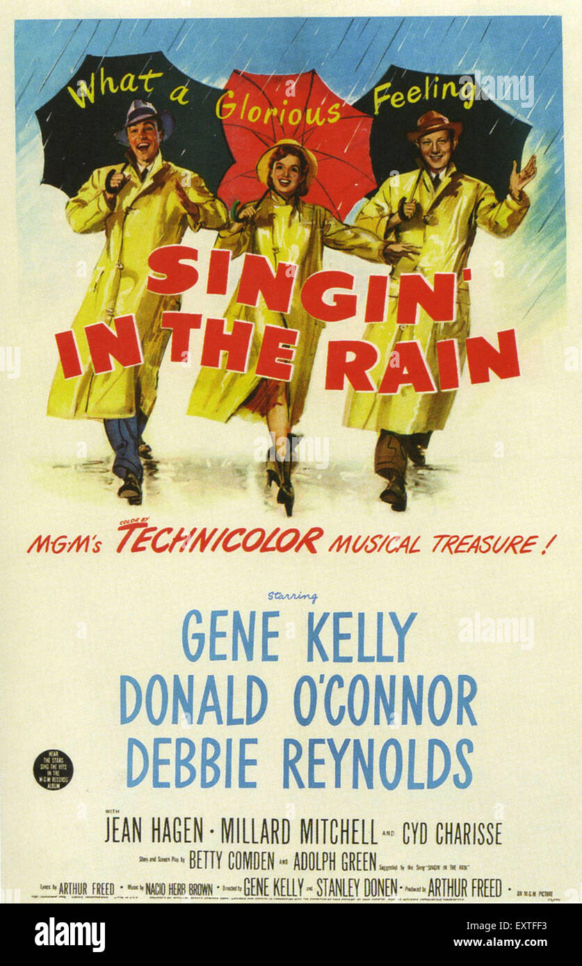 1950er Jahren USA Singin im Regen Filmposter Stockfoto