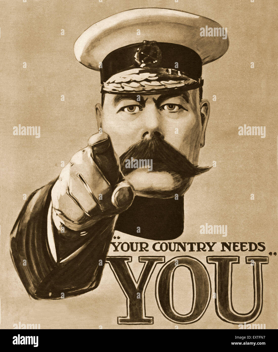 1910er Jahre UK Ihr Land braucht Sie Recruitment Poster Stockfoto