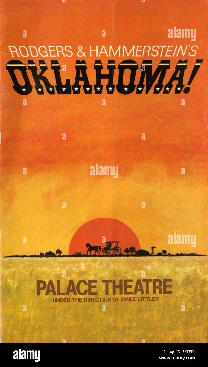 1980er Jahre UK Oklahoma Poster Stockfoto