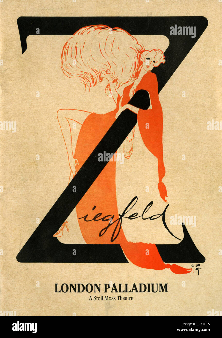 1980er Jahre UK Ziegfeld Poster Stockfoto