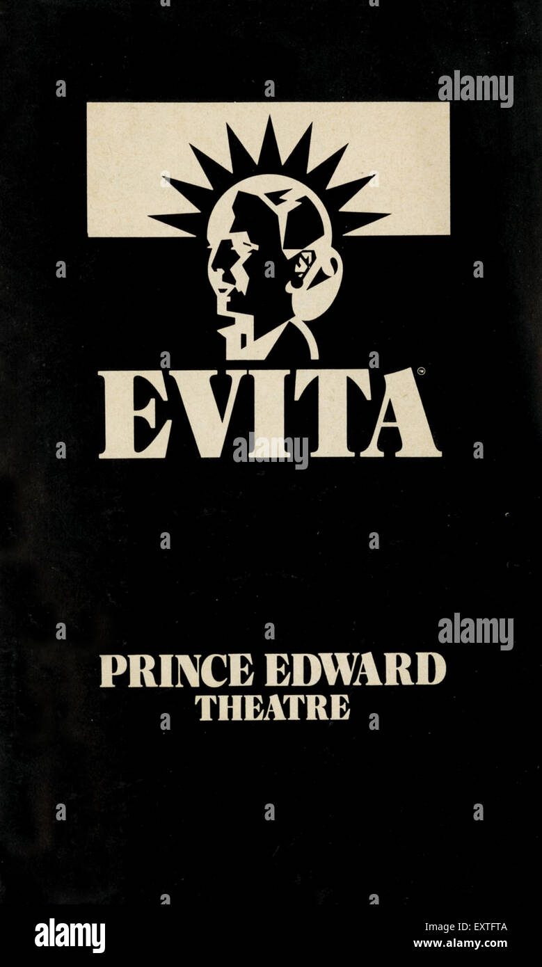 1970er Jahre UK Evita Poster Stockfoto