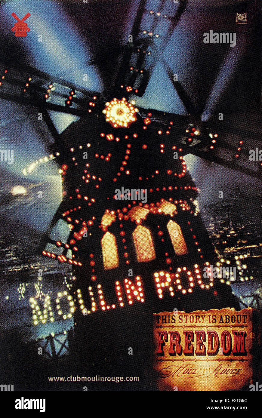 2000er Jahre USA Moulin Rouge Filmplakat Stockfoto