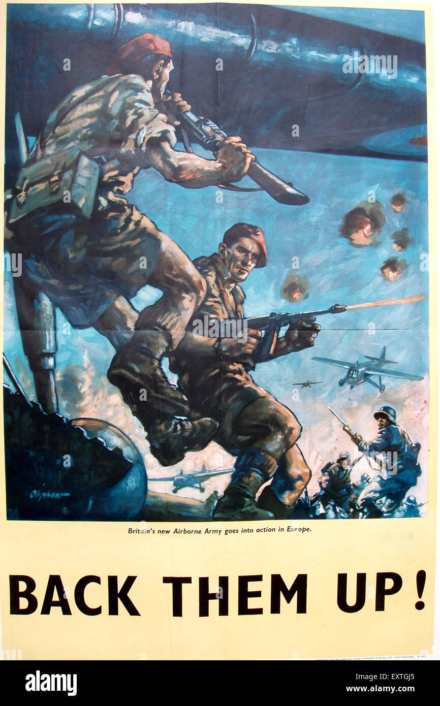 1940er Jahre UK Propaganda Poster Stockfoto