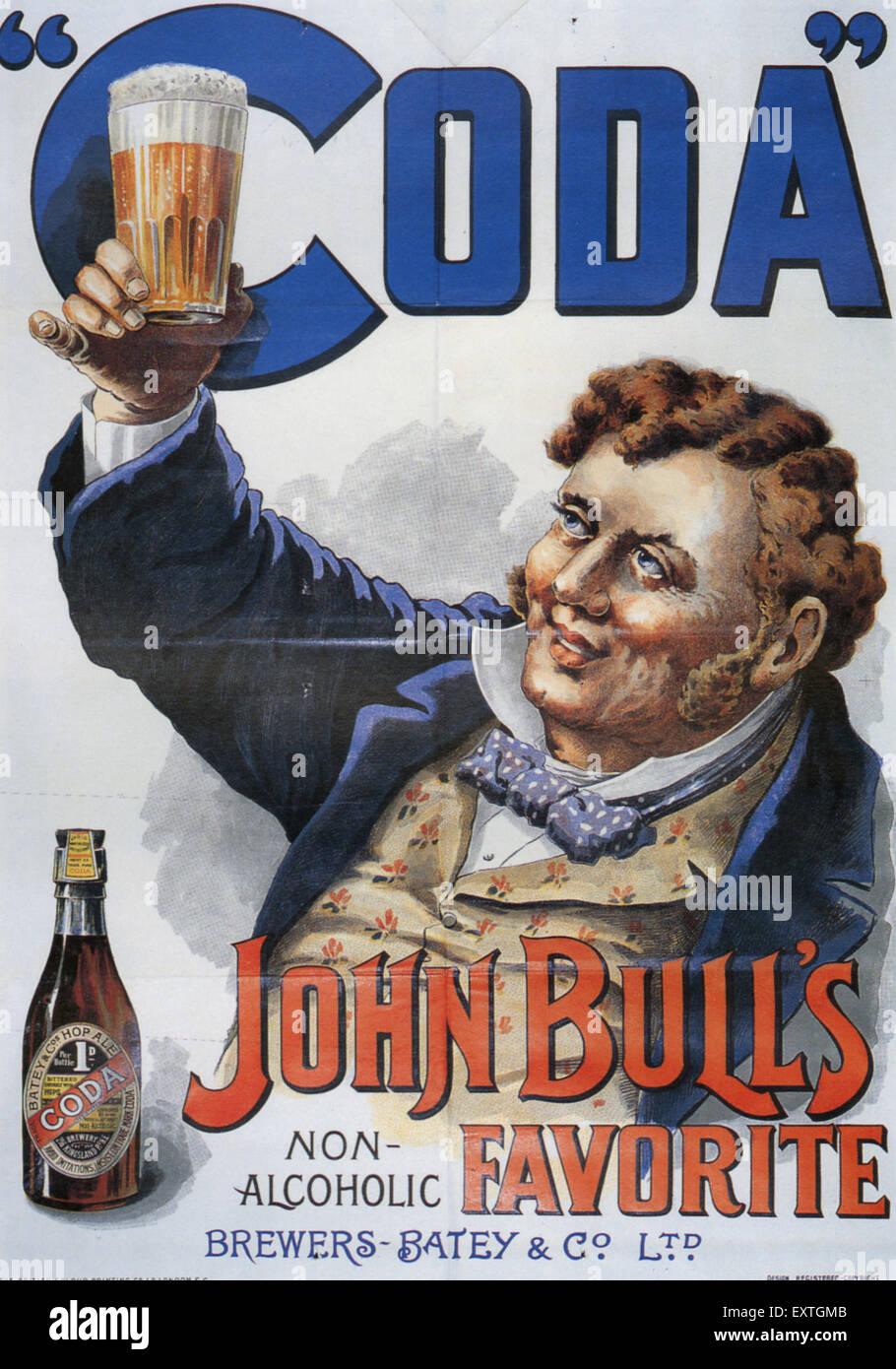 1890er Jahren UK John Bull Poster Stockfoto
