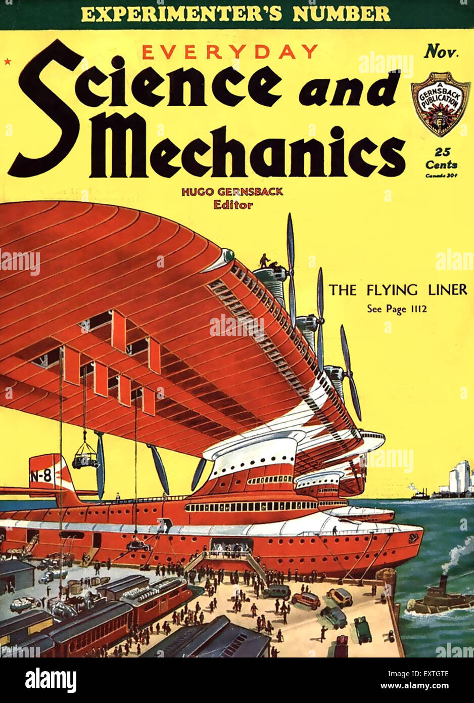 1930er Jahren USA Everday Wissenschaft und Mathematik-Magazin Cover Stockfoto