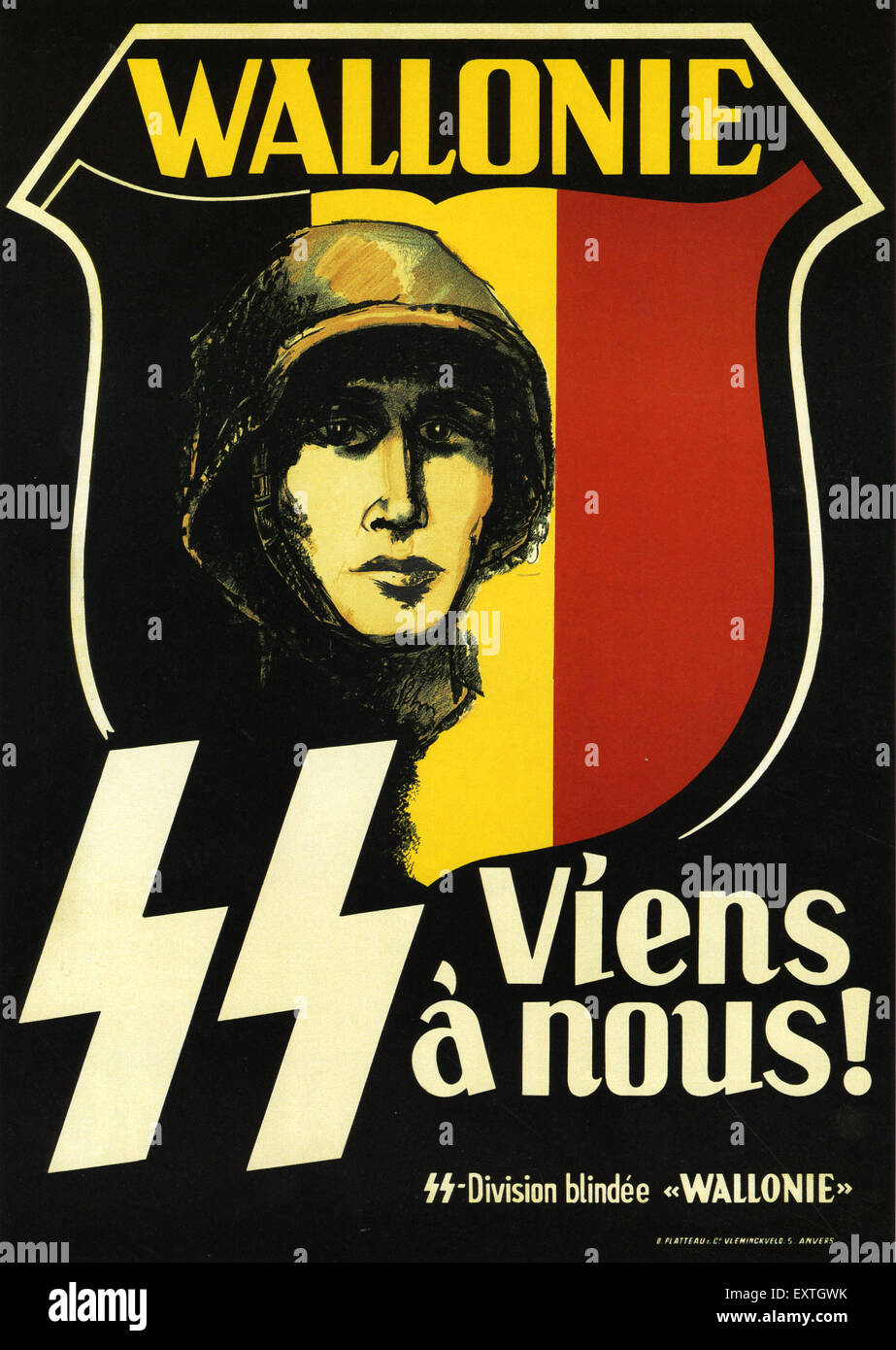 1940er Jahren Deutschland Nazi-Plakat Stockfoto