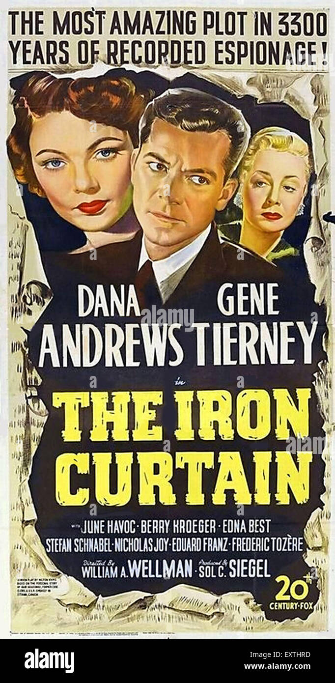 1940er Jahren USA dem Eisernen Vorhang-Filmplakat Stockfoto