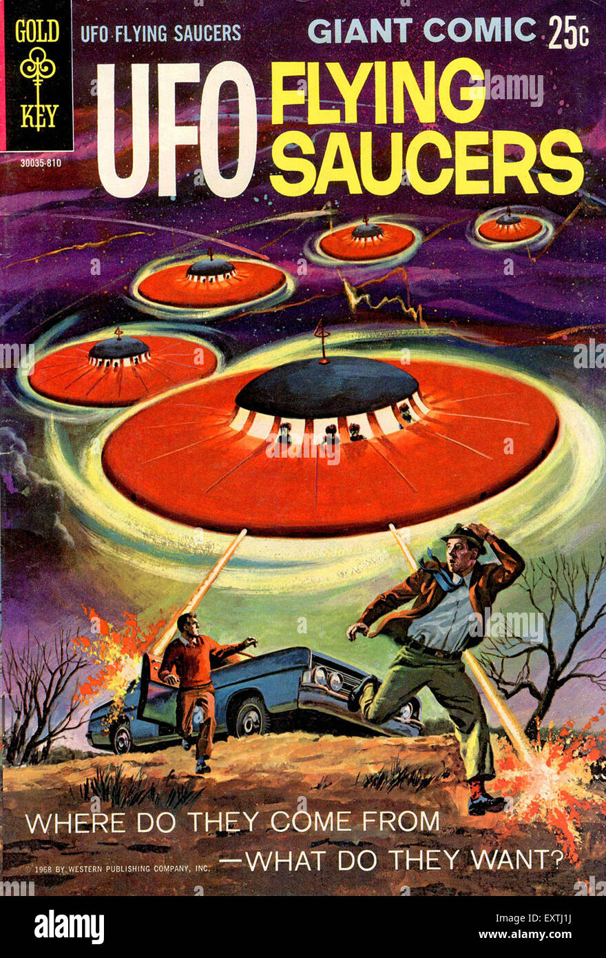 1960er Jahren USA Ufo fliegende Untertassen Magazine Cover Stockfoto