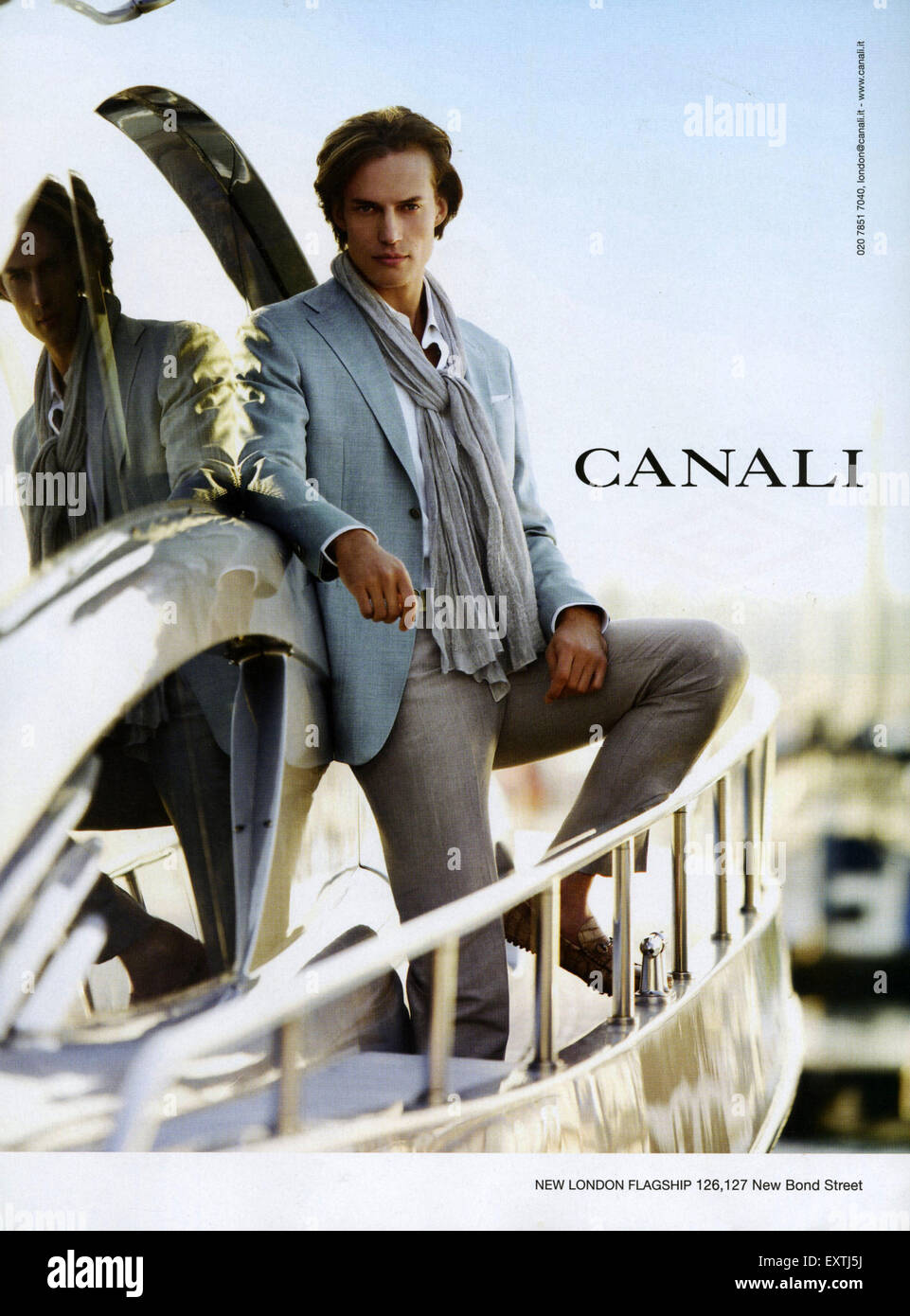 2010er Jahre UK Canali Magazin Anzeige Stockfoto