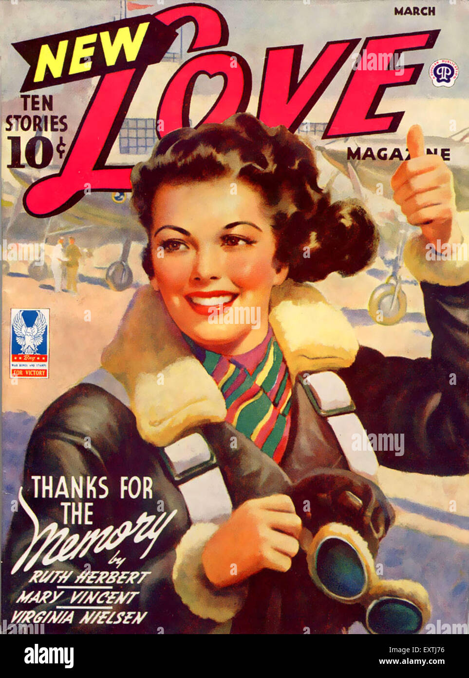 1940er Jahren USA neue Liebe Geschichten Magazine Cover Stockfoto