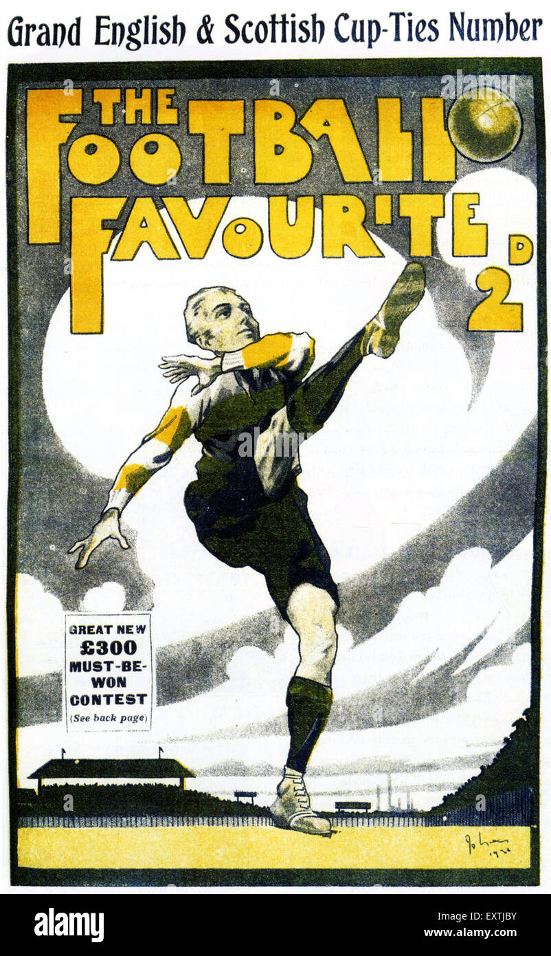 1920er Jahre UK Football Lieblings Comic / jährliche Cover Stockfoto