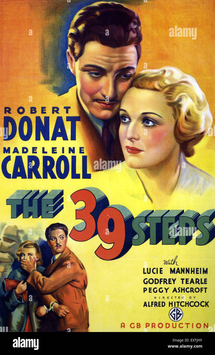 1930er Jahren USA die 39 Stufen-Filmplakat Stockfoto