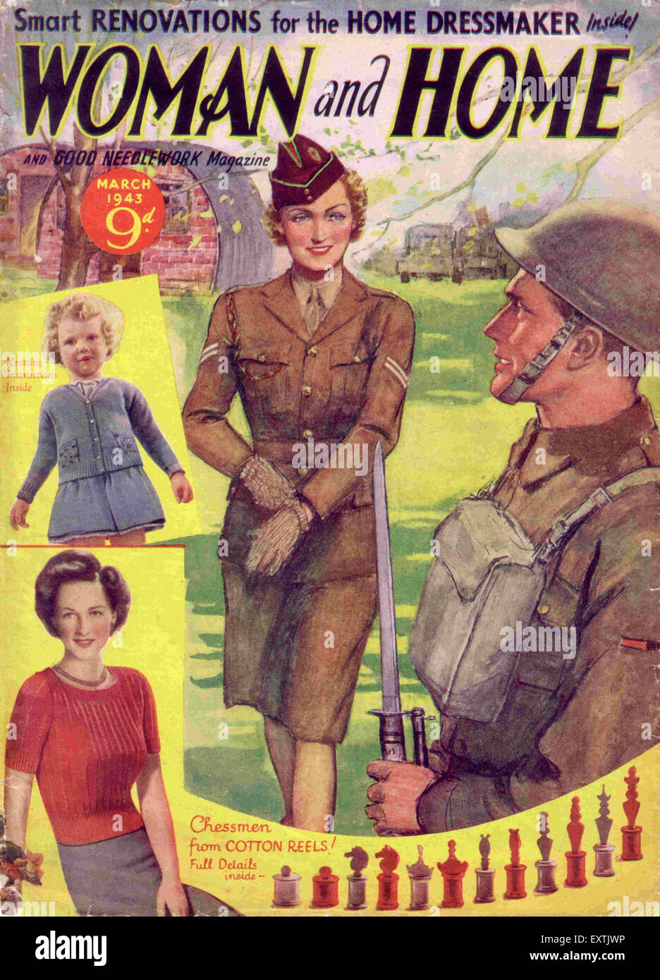 1940er Jahre UK Frau und Home Magazin-Cover Stockfoto