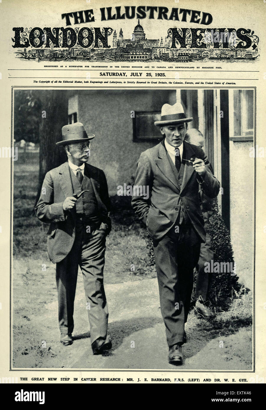 1920er Jahre UK Illustrated London News Magazin-Cover Stockfoto