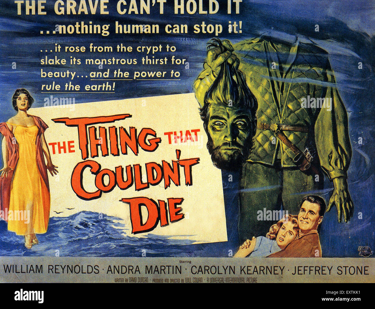 1950er Jahren USA das Ding, das Filmplakat sterben konnte nicht Stockfoto