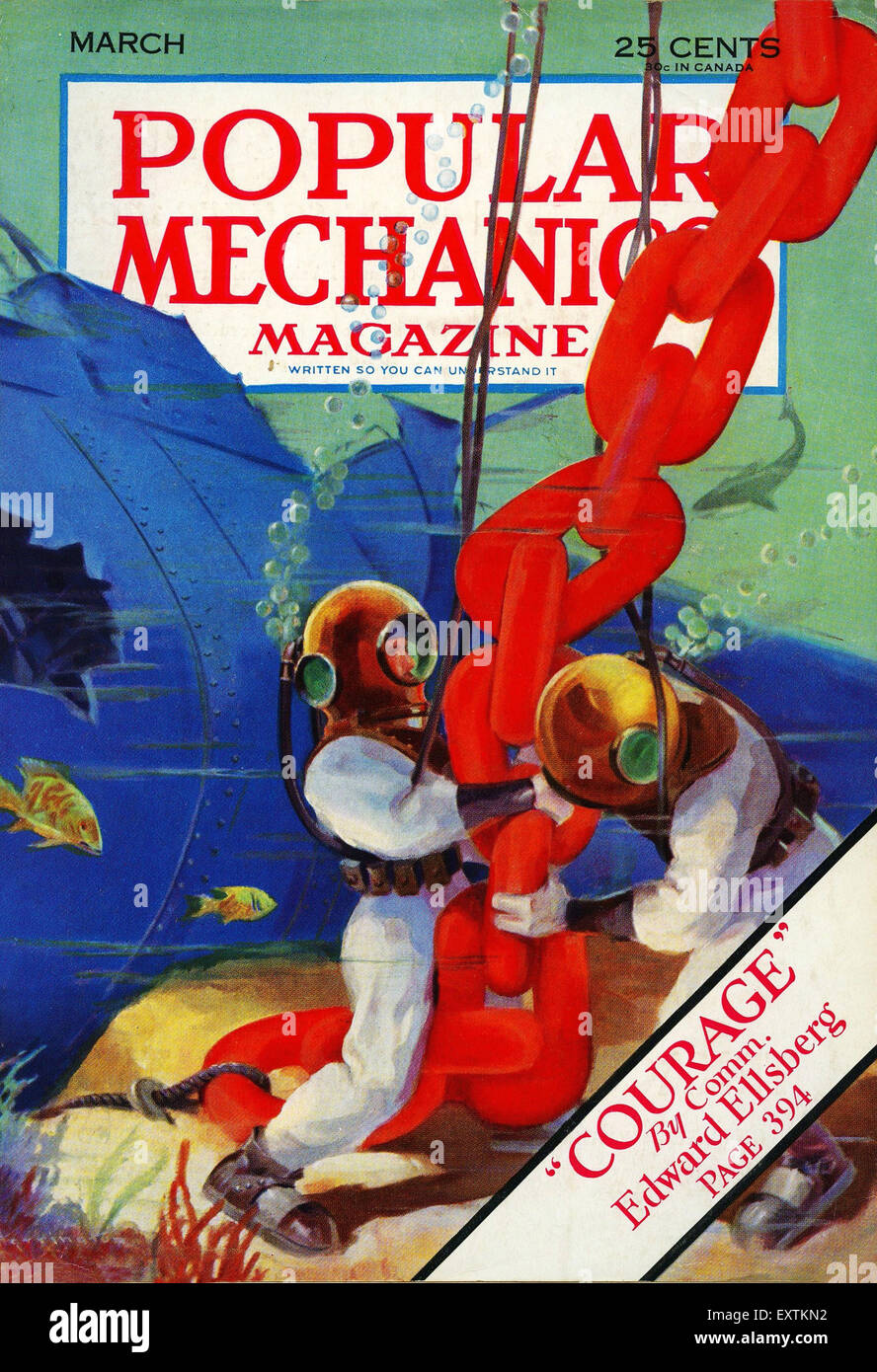 1940er Jahren USA Popular Mechanics Magazin-Cover Stockfoto
